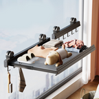 No-Punch Suction Cup Telescopic Drying Rack