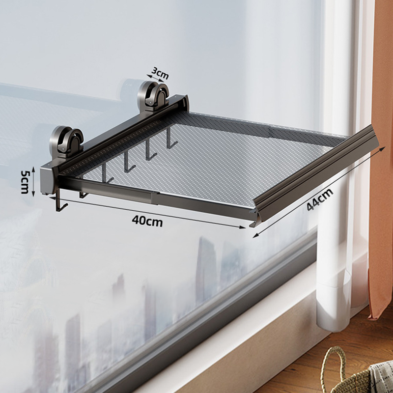 No-Punch Suction Cup Telescopic Drying Rack