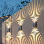 Outdoor Waterproof 4 LED Solar Wall Decorative Spotlight