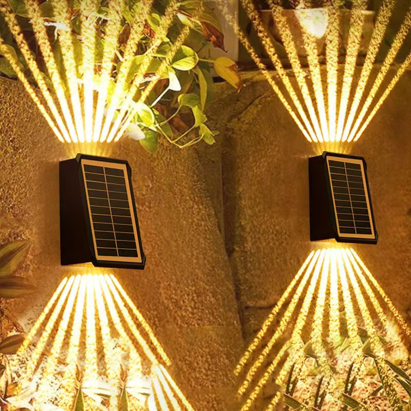 Outdoor Waterproof 4 LED Solar Wall Decorative Spotlight
