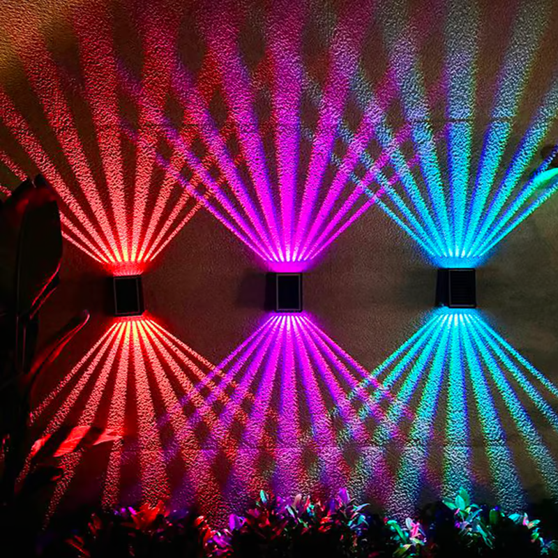 Outdoor Waterproof 4 LED Solar Wall Decorative Spotlight