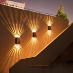Outdoor Waterproof 4 LED Solar Wall Decorative Spotlight