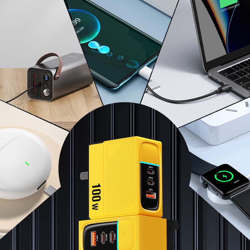 100W 3-Port Fast Power Compact Foldable Charger