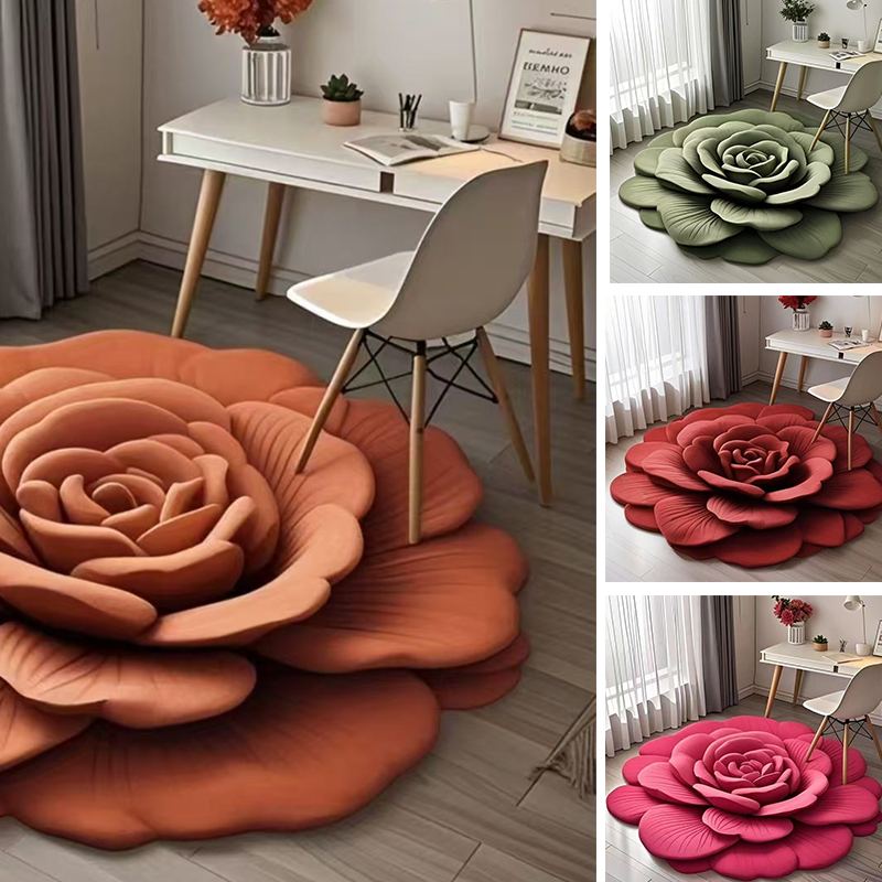 New Product Floral Plush & Diatomaceous Earth Floor Mat