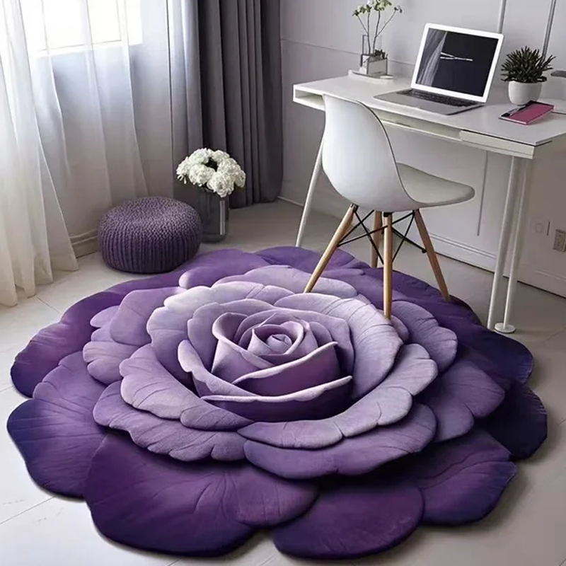 New Product Floral Plush & Diatomaceous Earth Floor Mat