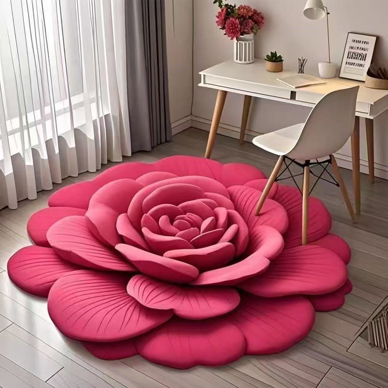 New Product Floral Plush & Diatomaceous Earth Floor Mat