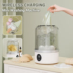 Free your hands. Wireless Charging Mini Washing Machine