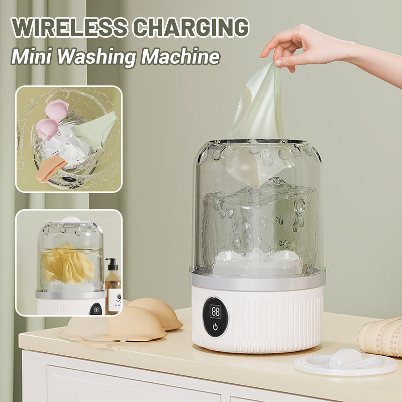 Free your hands. Wireless Charging Mini Washing Machine