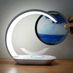 Moving Sand Art Lamp with Wireless Charging Panel