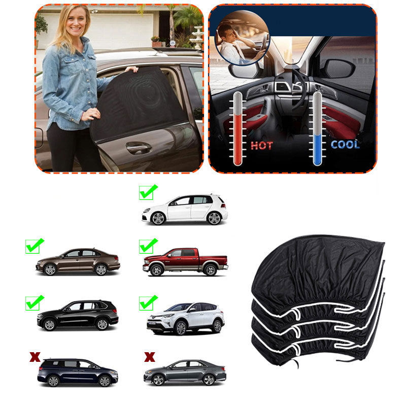 New 2PCS Breathable Mesh Car Window Shades