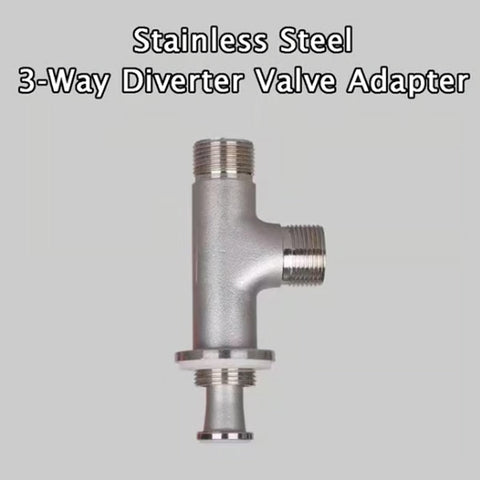 New Stainless Steel 3‑Way Diverter Valve Adapter