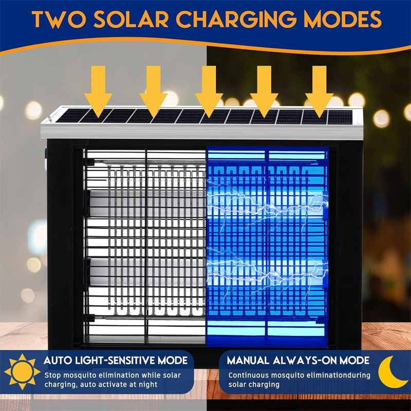 3500V High Powered Solar Bug Zapper for Indoor & Outdoor