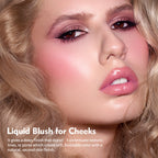Lightweight Long-Lasting Liquid Blush for Cheeks