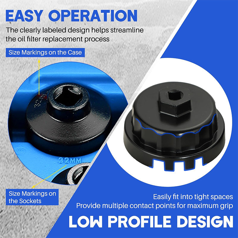10PCS Oil Filter Wrench Socket Kit（ ）