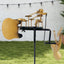 Handmade metal windmill, decoration with ground plug