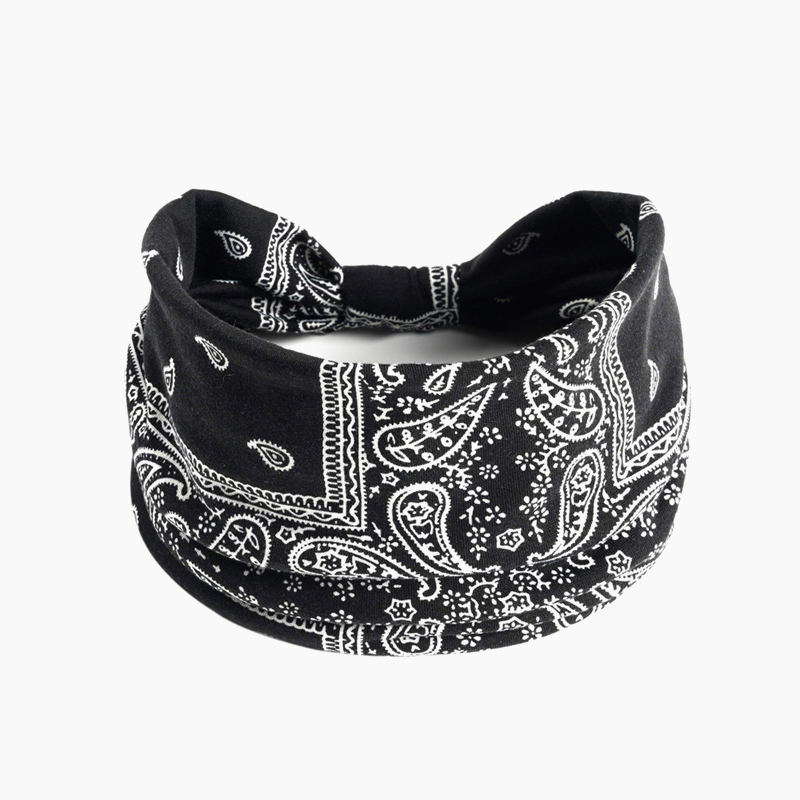 Women's Printed Elastic Wide Sports Headband