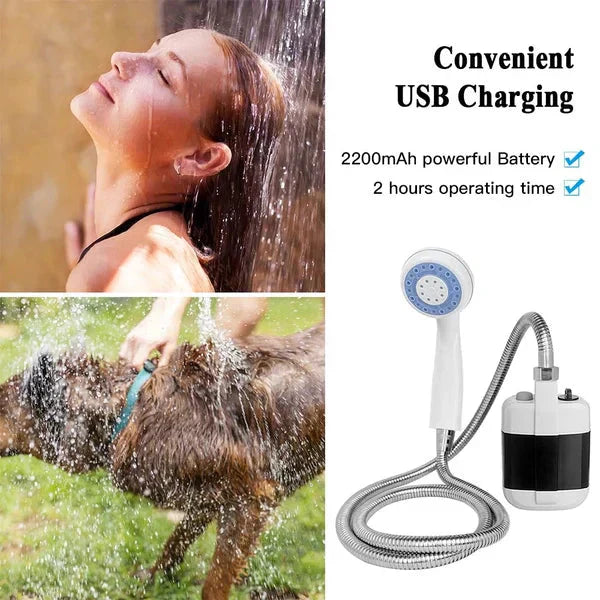 Stay Fresh Outdoors Portable Camping Shower with Adjustable Flow – For Easy & Convenient Outdoor Cleaning