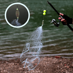 Fishing Gill Net with Spring Bait Trap