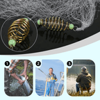 Fishing Gill Net with Spring Bait Trap