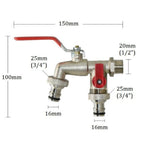 Biggest Sales - Universal Stainless Steel Double Outlet Garden Water Faucet