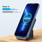 Portable Magnetic Power Bank with Foldable Stand
