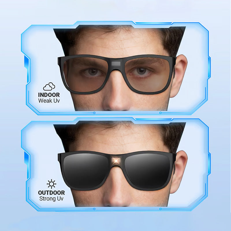 Fashion Polarized Sunglasses with Light-Sensing Tech