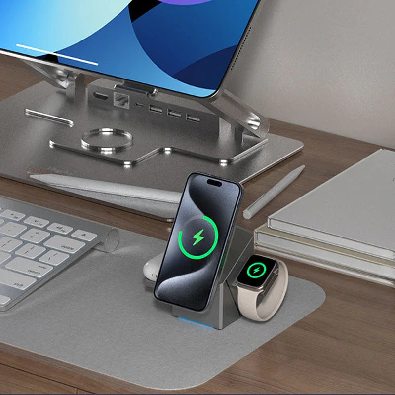 58 % OFF Offers-3-in-1 Foldable Magnetic Wireless Charging Station（HOT）