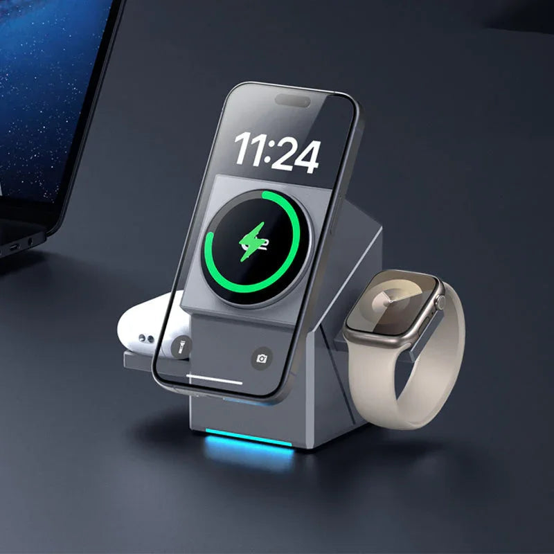 58 % OFF Offers-3-in-1 Foldable Magnetic Wireless Charging Station（HOT）