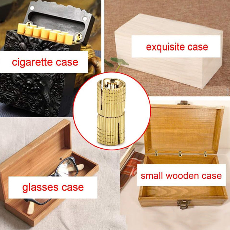 4PCS Concealed Brass Hinges