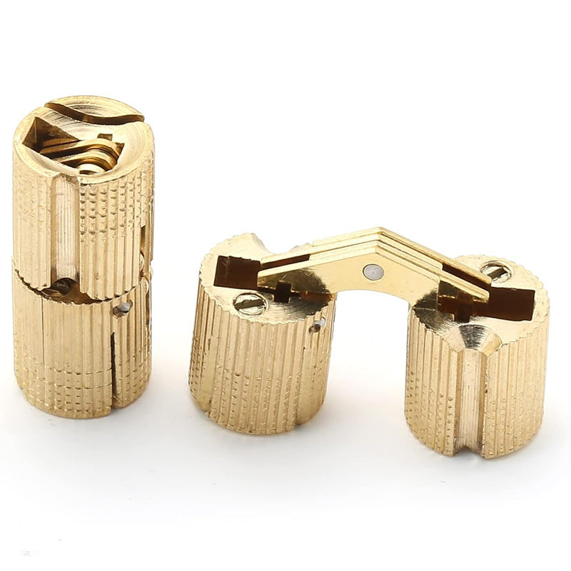4PCS Concealed Brass Hinges