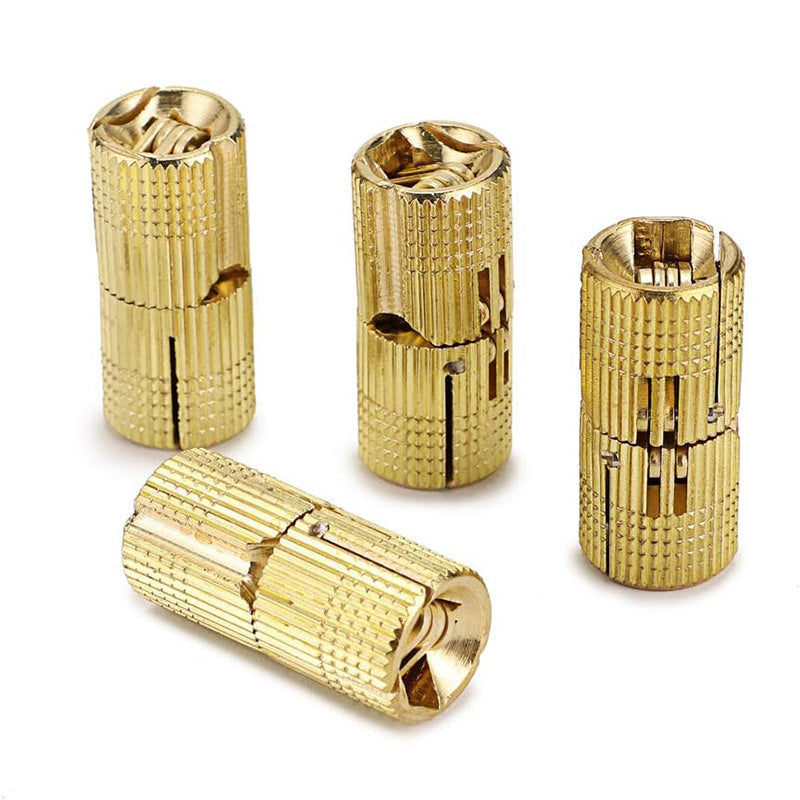 4PCS Concealed Brass Hinges