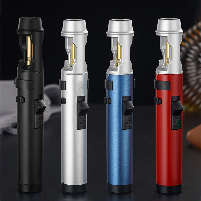 Outdoor windproof refillable flashlight lighter