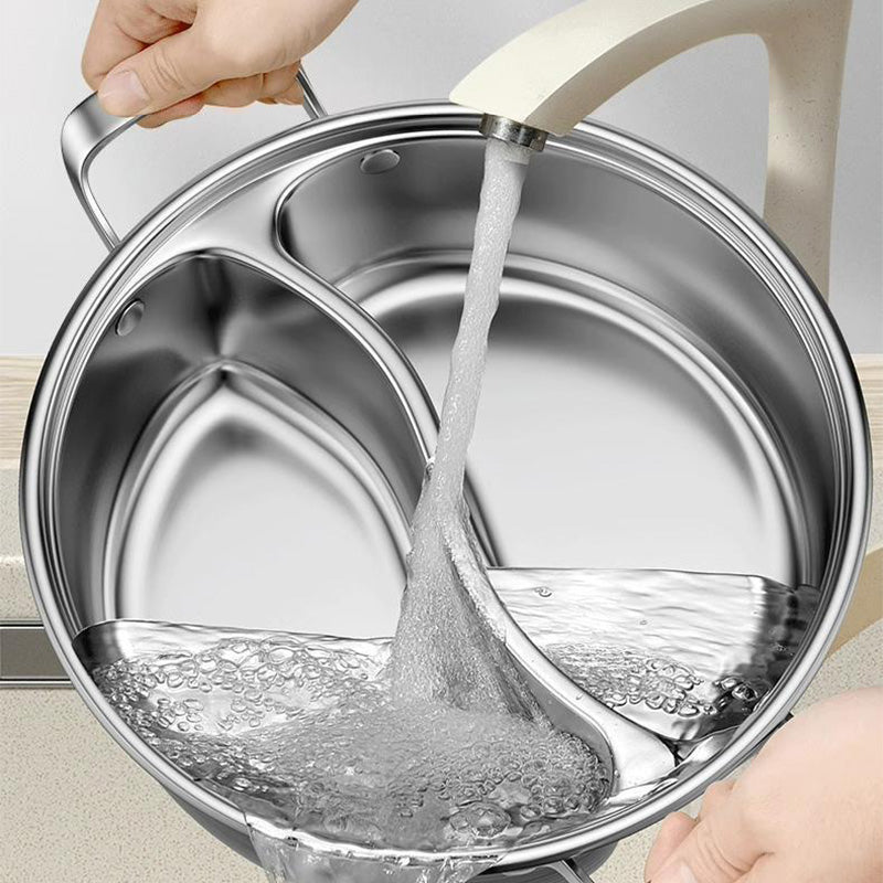 Essential For The Home Kitchen Thickened Stainless Steel Dual Flavor Hot Pot