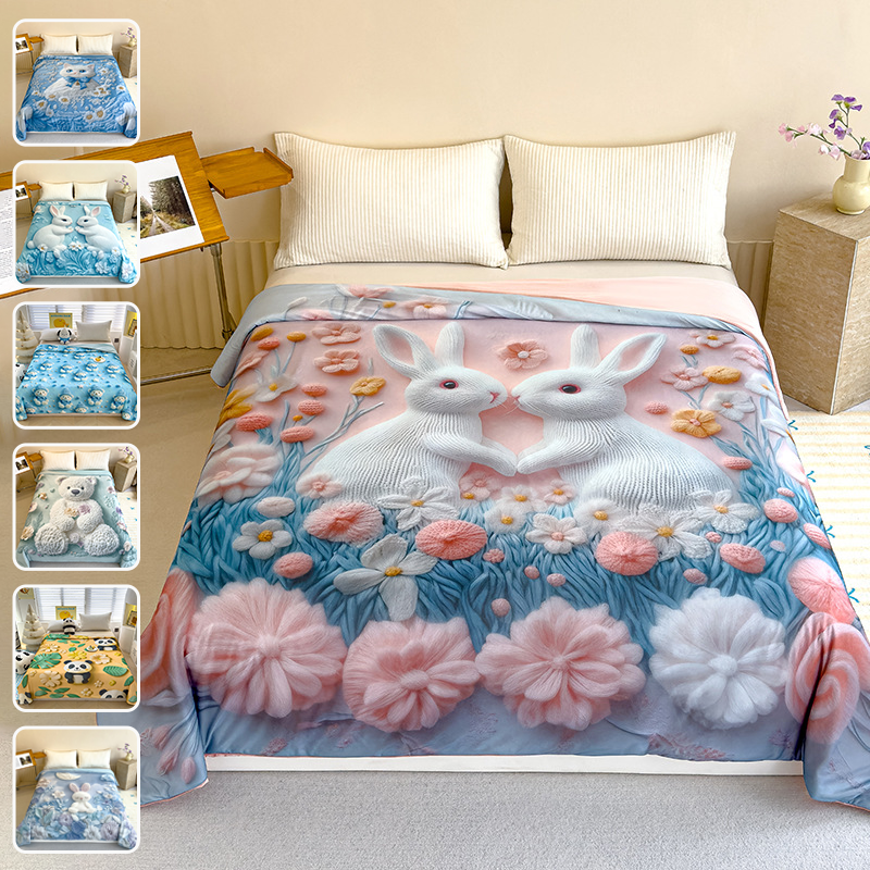 Cute Cartoon Cool Feeling Light Air-conditioning Quilt