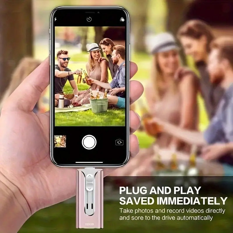 64GB~1TB Micro USB + MFi Certified + 8 Pin + USB 3.0 4 in1 Flash Drive for Android/PC