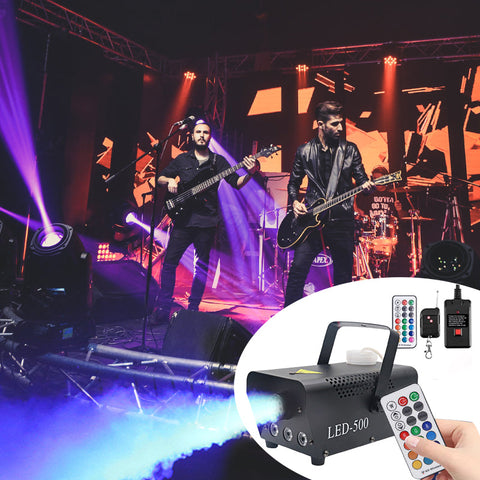 Portable Fog Machine with LED Lights & Remote Control