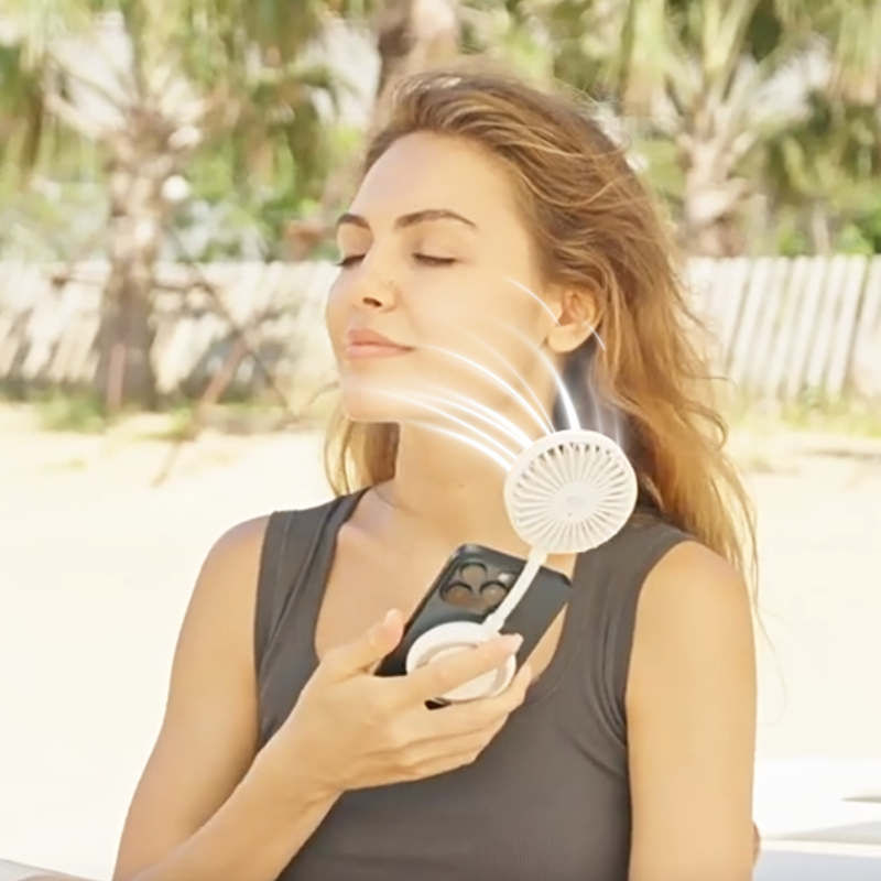 Portable Magnetic Fan with Adjustable Ring Stand