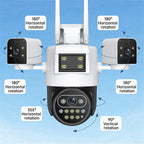 3-Lens 360° WiFi Security Camera for Outdoor