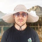 Outdoor Sun Hat with Dual Solar-Powered Fans