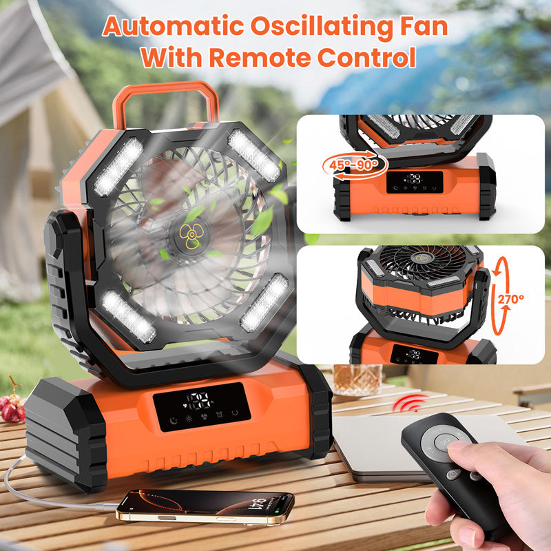 Portable Oscillating Fan with Remote Control