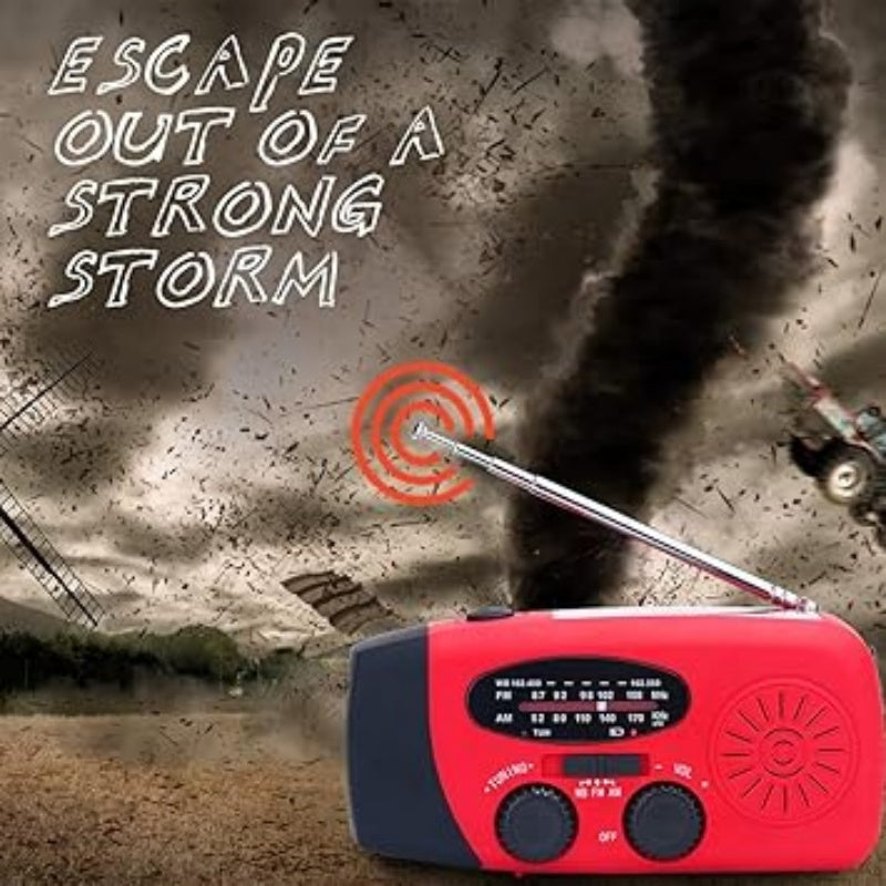 Multifunction Portable Solar Powered Emergency Radio