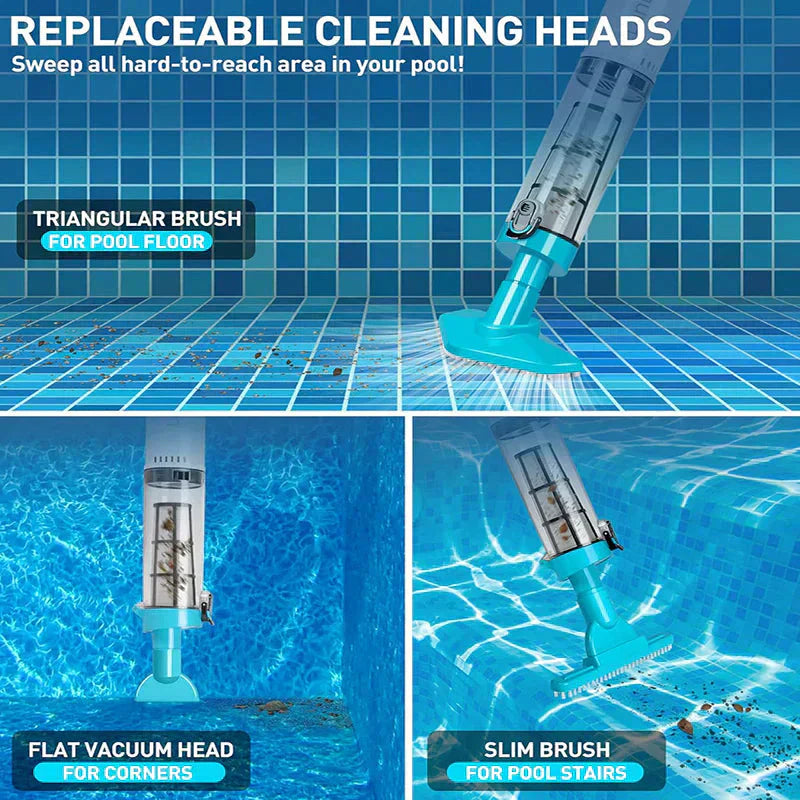 SUMMER SALE 3-in-1 Cordless Handheld Pool Vacuum Cleaner