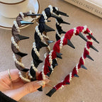 Vintage High Cranium Artificial Pearl Hairband（ ）