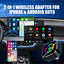 NOW! 【Plug and Play! Wireless Connection 2-in-1 Wireless Adapter - iPhone & Android Auto, turn your car into a smart cinema in seconds】