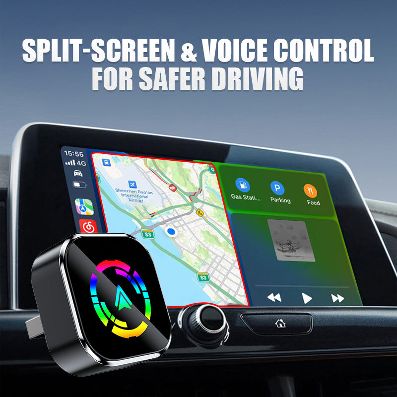NOW! 【Plug and Play! Wireless Connection 2-in-1 Wireless Adapter - iPhone & Android Auto, turn your car into a smart cinema in seconds】