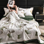 Washable Icy Cool Breathable Summer Quilt 4-piece Set