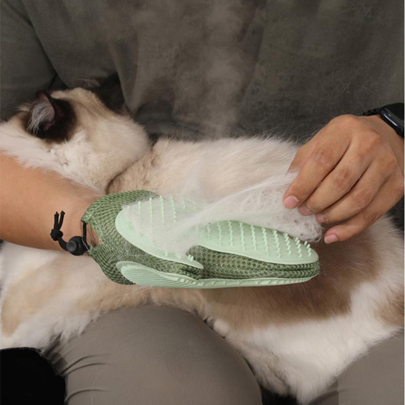 Cat Dog Grooming gloves with built-in spray