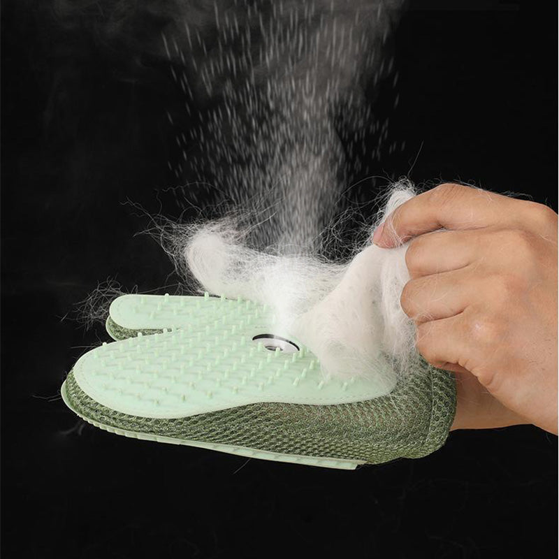 Cat Dog Grooming gloves with built-in spray