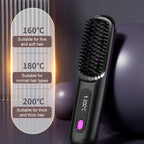 Summer Wireless Ceramic Heating Hair Straightening Comb