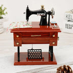Time Limit Sale - Wood Mini Sewing Machine Music Box